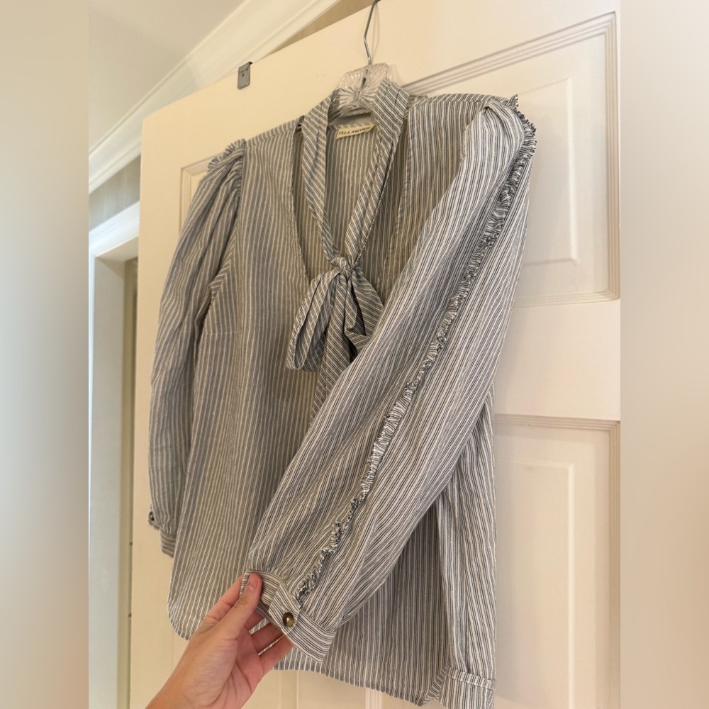 Ulla Johnson Julie Pinstripe Blouse - Picture 3 of 3